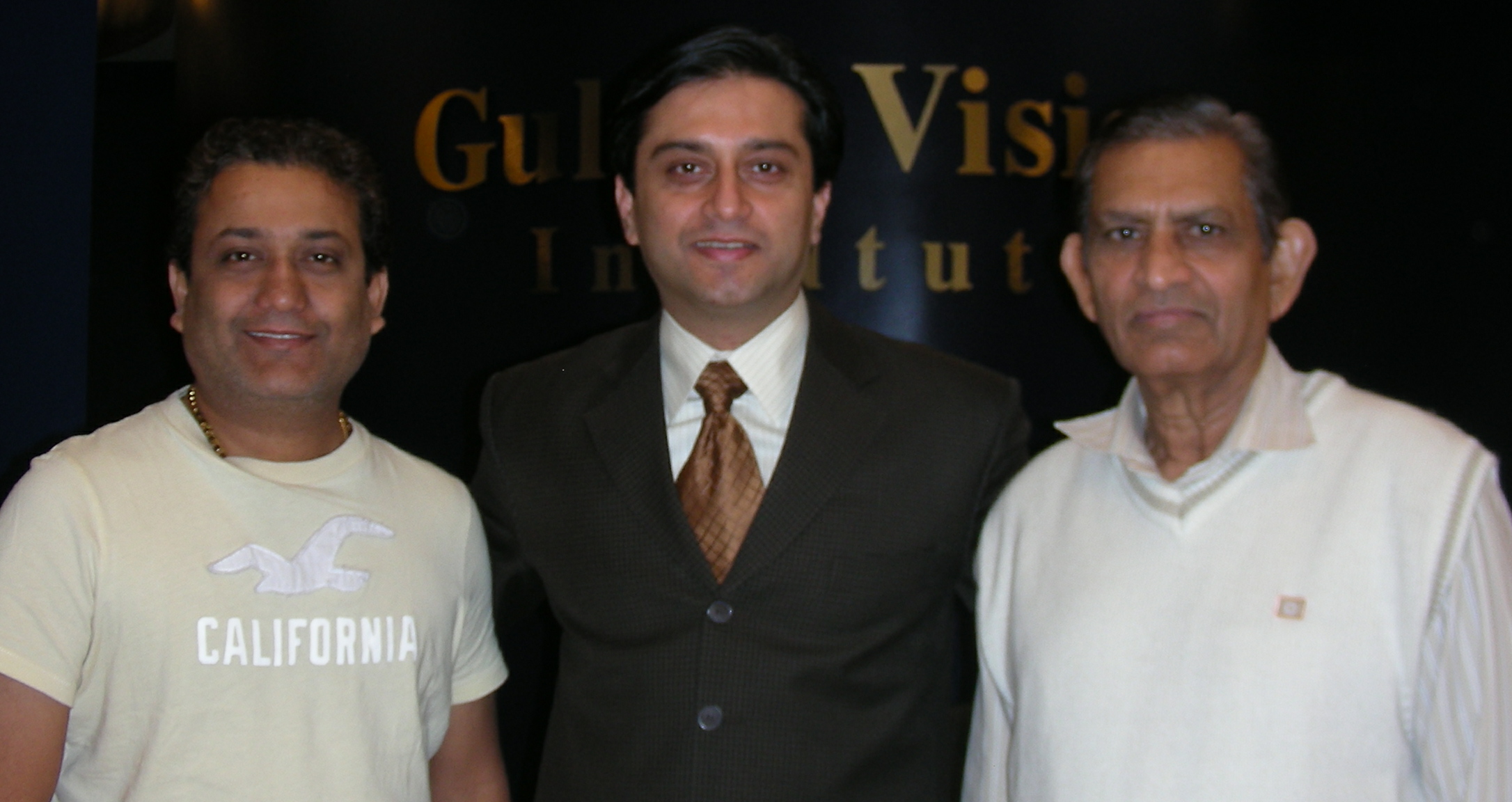 Arvin Solanki and Amit with Dr. Gulani Cataracts Gulan iVision Institute