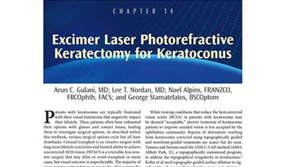 Excimer Laser Photorefractive Keratectomy for Keratoconus