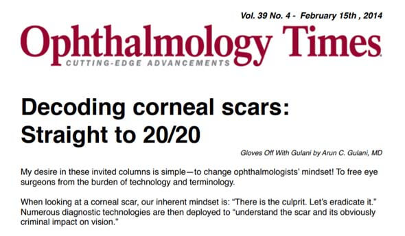 Ophthalmology Times featuring Dr. Gulani