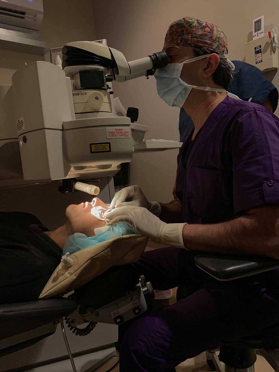Dr. Gulani With a Patient
