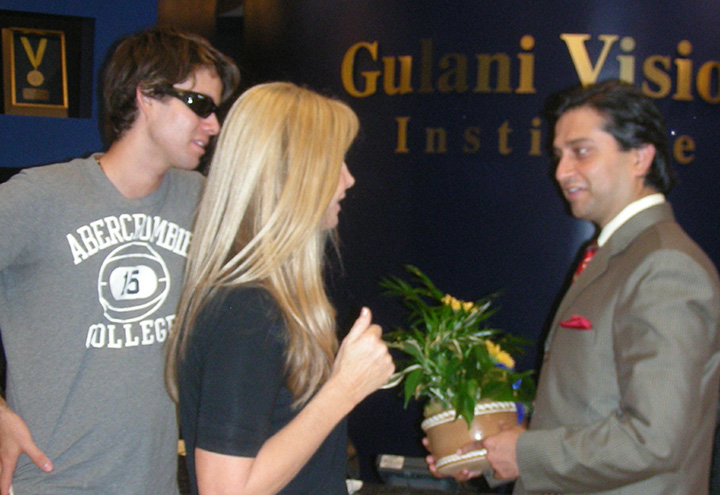A Patient and His Mother With Dr. Gulani