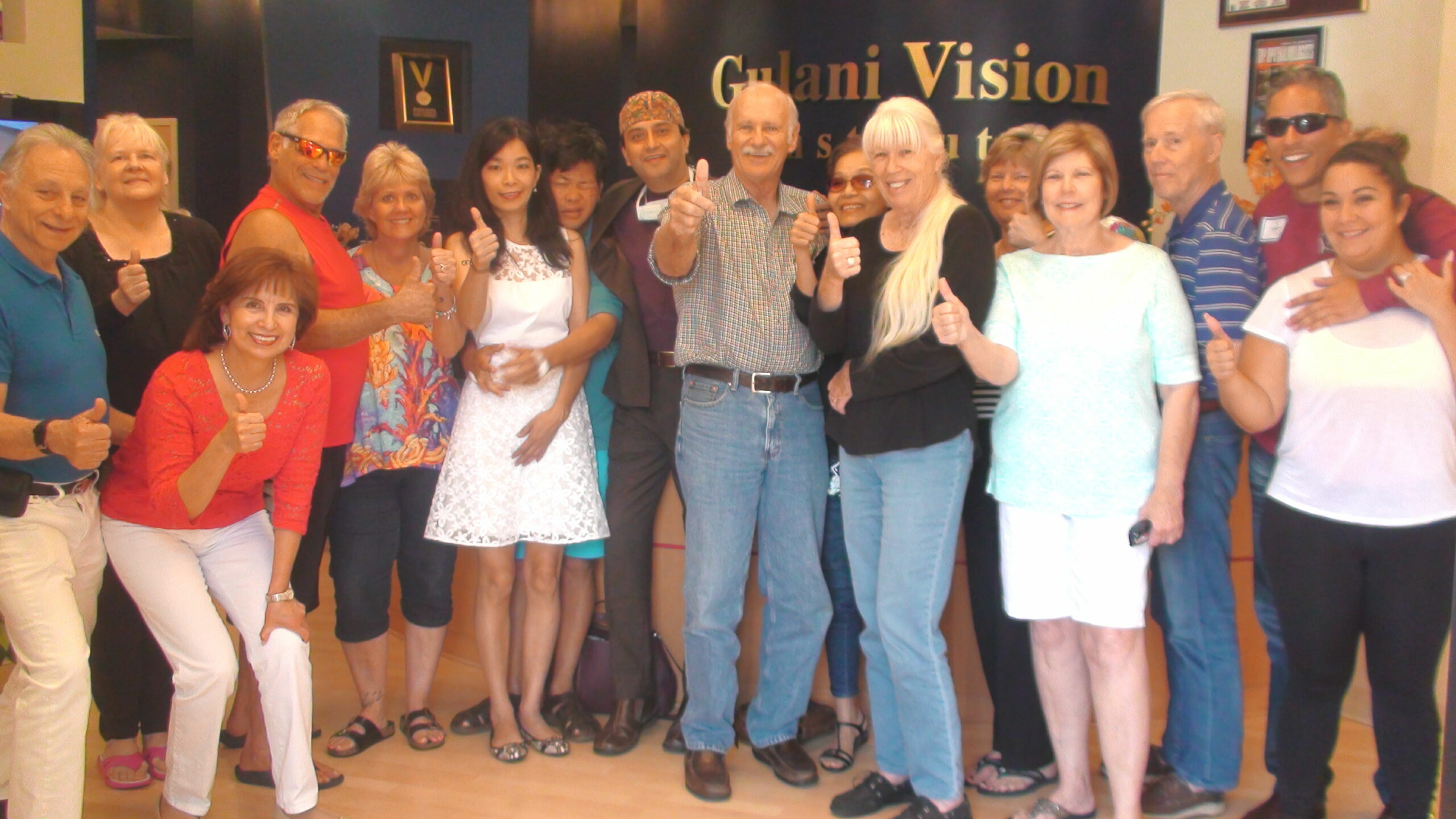 patients from around the world smiling after successful LASIK complication, RK repair, cataract surgery correction, keratoconus and astigmatism treatment at Gulani Vision Institute Jacksonville Florida