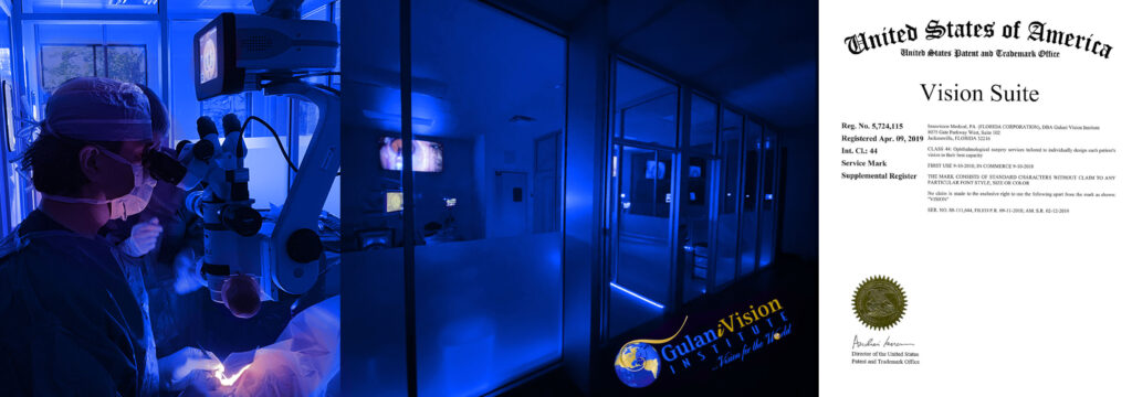Dr. Gulani’s patented Cataract Surgery SPA, a revolutionary surgical suite designed for advanced, customized vision correction with luxury and precision.