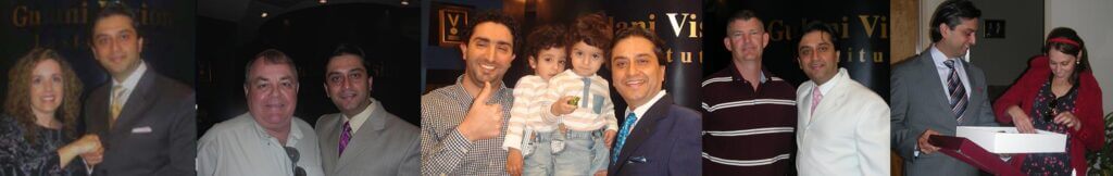 Dr. Gulani with patients who have successfully undergone ICL surgery for vision correction.