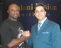 James Demps With Dr. Gulani