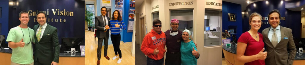 Dr. Gulani posing with his Jacksonville LASIK patients