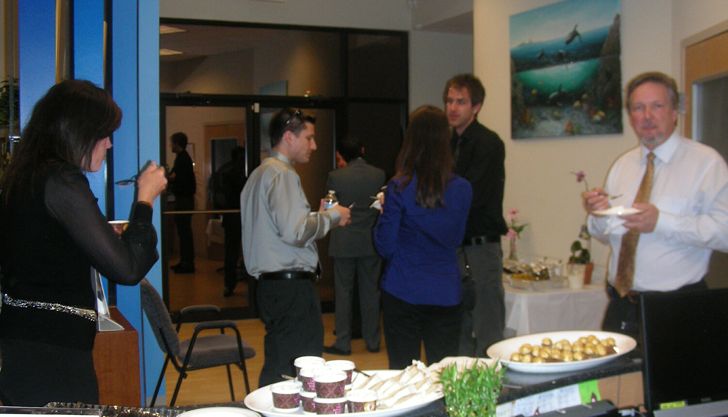 Folks Eating at the Seminar