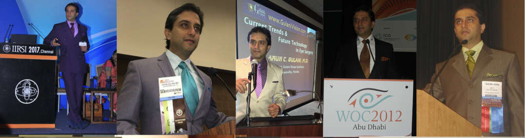 ophthalmologist dr gulani speaking at an event 