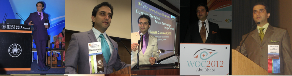 ophthalmologist dr gulani speaking at an event