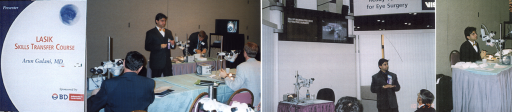 ophthalmologist dr gulani teaching other ophthalmologists how to use lasik equipment