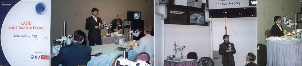 ophthalmologist dr gulani teaching other ophthalmologists how to use lasik equipment 