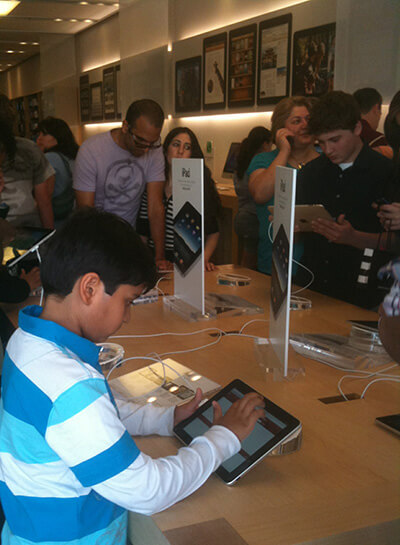 Child Using an iPad