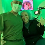 Dr. Arun Gulani showcasing green surgical lighting in the surgical spa, symbolizing resilience and strength for military patients.